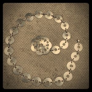 Vintage 1960s French flower power metallic belt